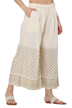 PAVONINE Off-White Color Minar Half Golden Print Sharara For Women - Distacart