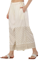 PAVONINE Off-White Color Minar Half Golden Print Sharara For Women - Distacart