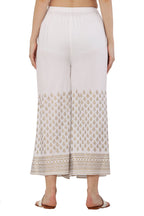 PAVONINE White Color Minar Half Golden Print Sharara For Women - Distacart