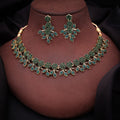 Tehzeeb Creations Brass Gold-Polished Gold, Green Jewel Set