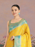 Monjolika Fashion Yellow Color Weaving Banarasi Tissue Silk Classic Saree - Distacart