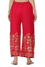 PAVONINE Rani Color Floral Half Golden Print Sharara For Women - Distacart