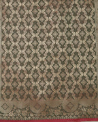 Monjolika Fashion Pink Banarasi Silk Blend SareeWith Zari Woven Rich Brocade Design - Distacart