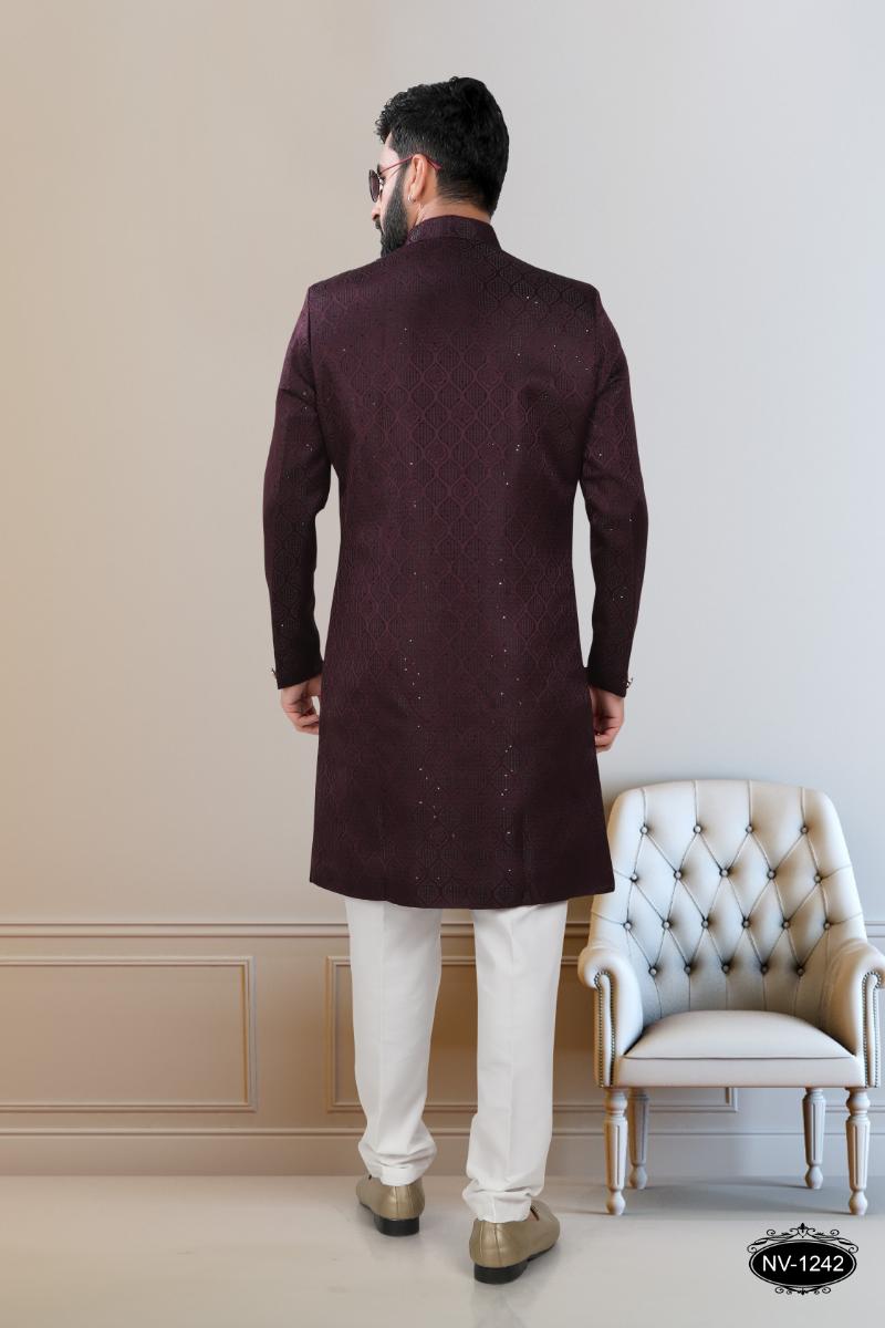 Joban Fashion Men's Wine TR Kurta with Pyjama