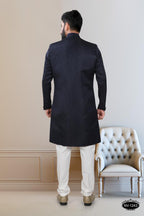 Joban Fashion Men's Navy Blue TR Kurta with Pyjama