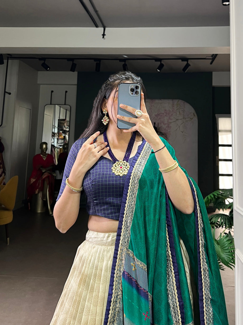 Lorenvalley Fashion Multicolor Tasar Silk Tie and Dye Print with Lace Touch Up Lehenga Choli with Dupatta - Distacart