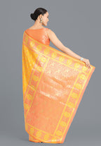 Monjolika Fashion Yellow Color Weaving Banarasi Silktraditional Saree - Distacart