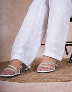 Rangreza Ethnic Aari Salwar White - Distacart