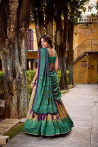 Lorenvalley Fashion Multicolor Vichitra Silk Printed Lehenga Choli with Dupatta - Distacart