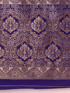 Monjolika Fashion Lavender Banarasi Silk Blend SareeWith Traditional & Modern Dulha Dulhan Figure Zari Woven Detailing - Distacart