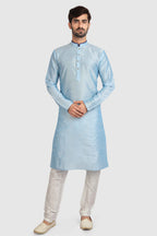 Raivat Ethnic Art Silk Kurta Pajama In Sky Blue Colour