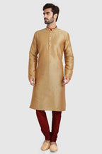 Raivat Ethnic Art Silk Kurta Pajama In Chikoo Colour - Distacart