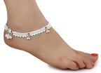 AanyaCentric Silver Plated Traditional Anklets Payal - Classic and Stylish for Women and Girls - Distacart