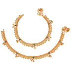 AanyaCentric Gold Plated Traditional Anklets Payal - Classic and Stylish for Women and Girls - Distacart