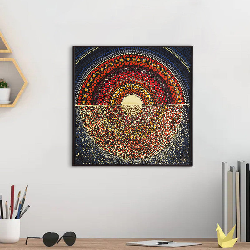 Tehzeeb Creations Golden Embossed Wall Painting