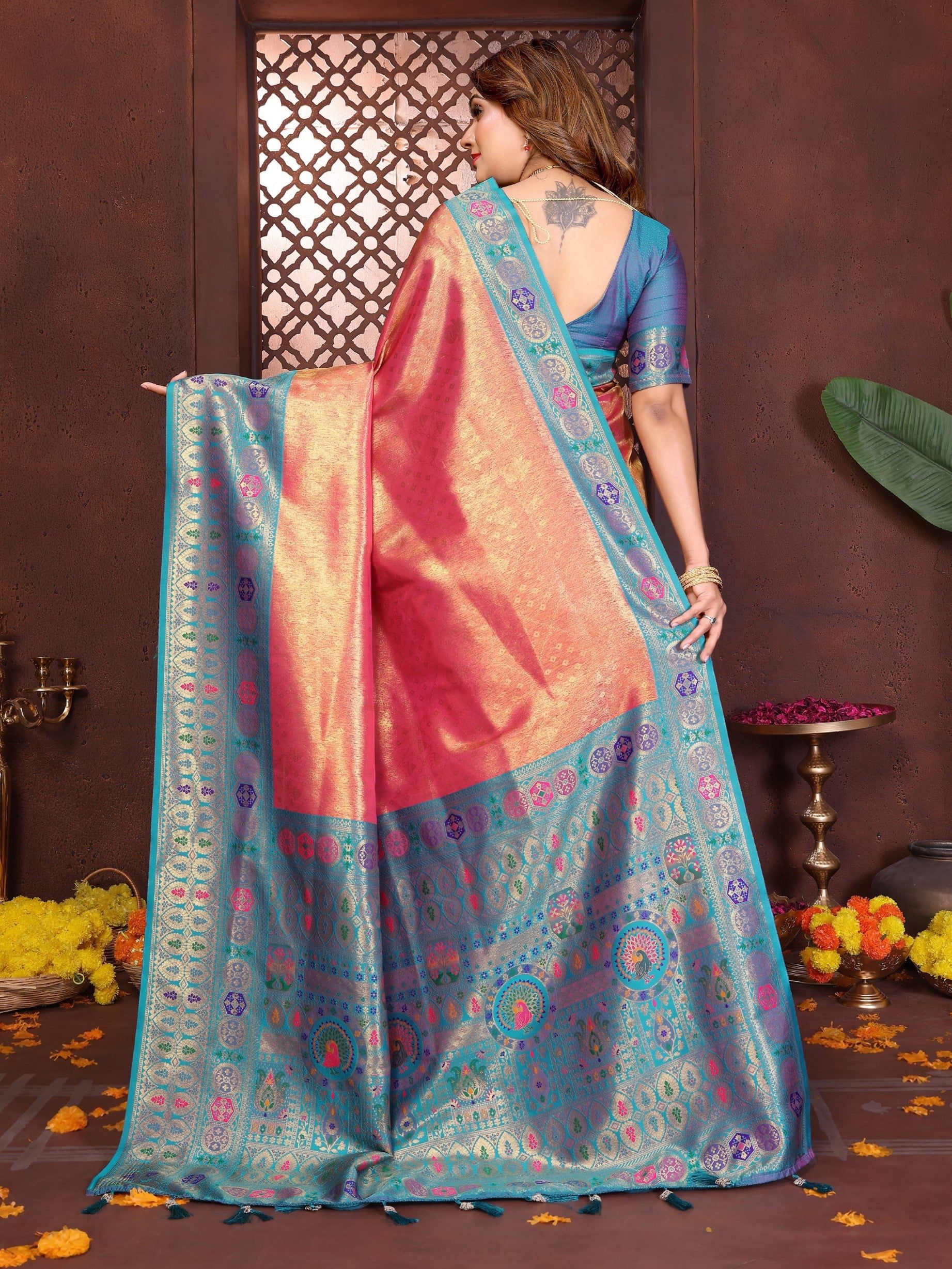 Anaita Banarasi Tissue Silk Saree - Distacart