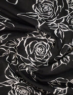 Shades of Black Floral Screen Dola Silk Saree By Gayathri Reddy Designer Studio