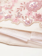 House of Panchhi Cream Net Sequins with heavy Zarkan embroidery Lehenga choli & Dupatta