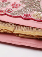 House of Panchhi Pink Organza Sequins And Zarkan Embroidery Lehenga Choli & Dupatta