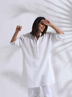 trueBrowns White Unisex Freesize Kurta