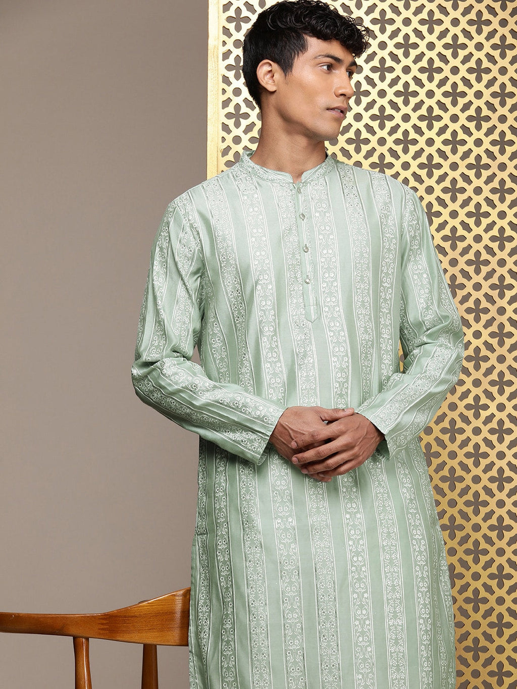 House of Pataudi Ethnic Motifs Printed Straight Jashn Kurta