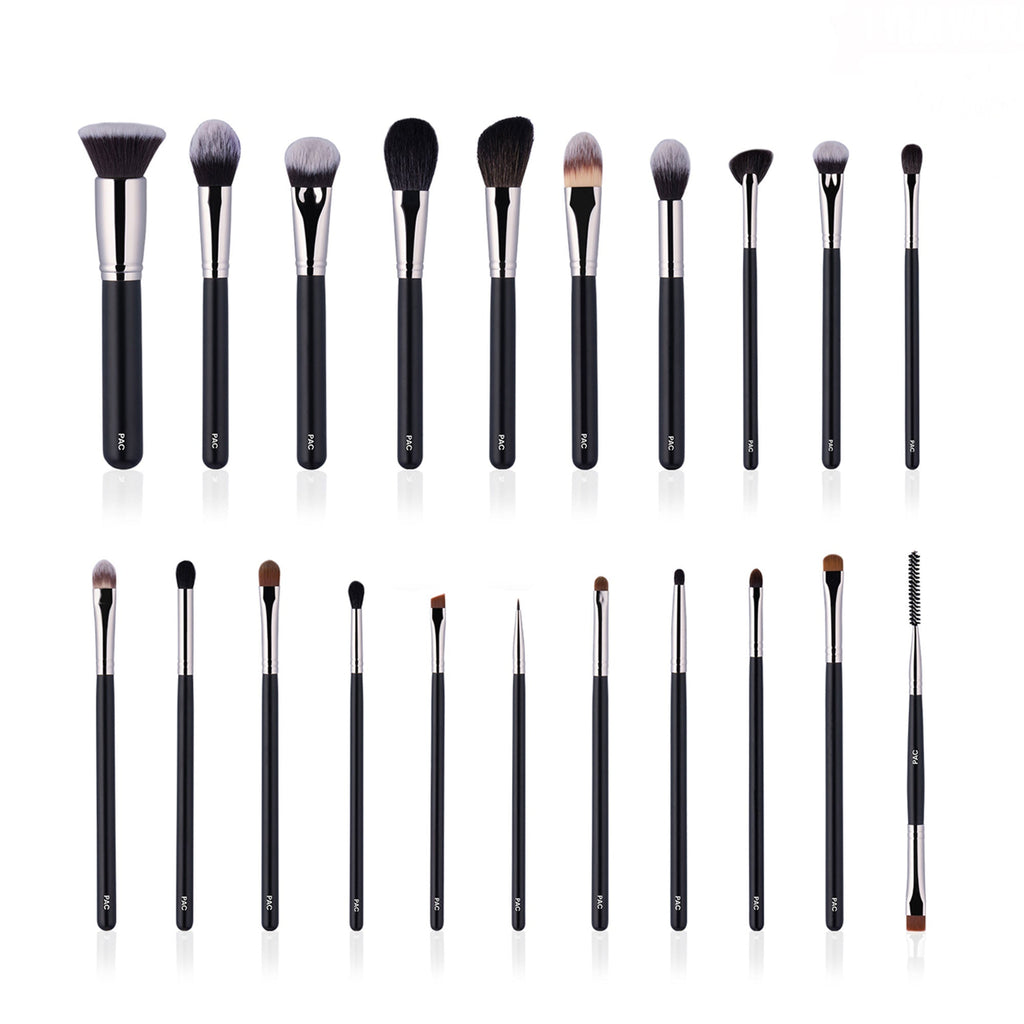 PAC Studio Absolute Basics - Amateur & Beginner MUA Set Lightweight Ergonomic Handles Hard Case Brush Pouch