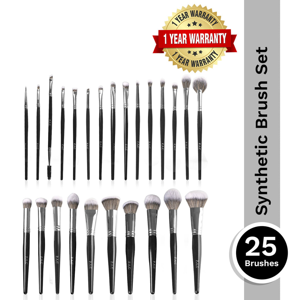 PAC Studio Synthetic Series -Complete Professional Brush Set, Feather Soft Synthetic Bristles, Sturdy Pouch