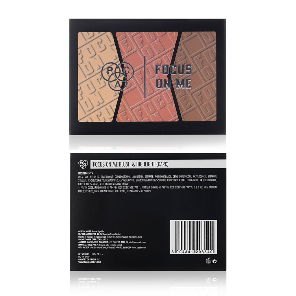 PAC Studio Focus On Me Blush & Highlighter - Dark
