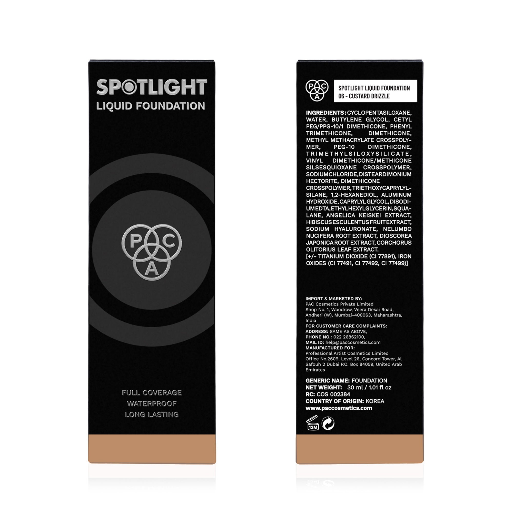 PAC Studio Spotlight Liquid Foundation - 06 Custard Drizzle