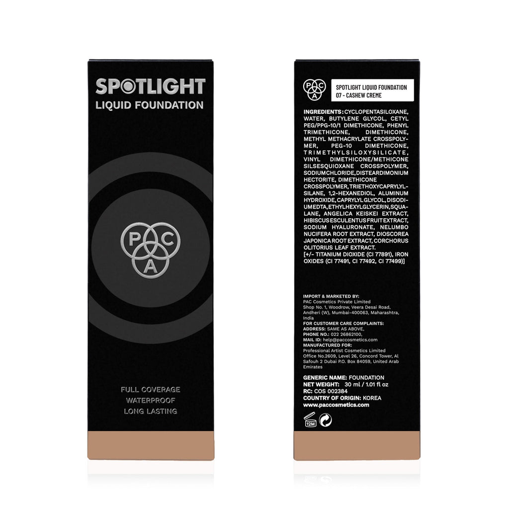 PAC Studio Spotlight Liquid Foundation - 07 Cashew Creme