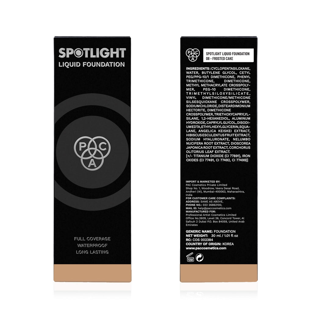 PAC Studio Spotlight Liquid Foundation - 08 Frosted Cake