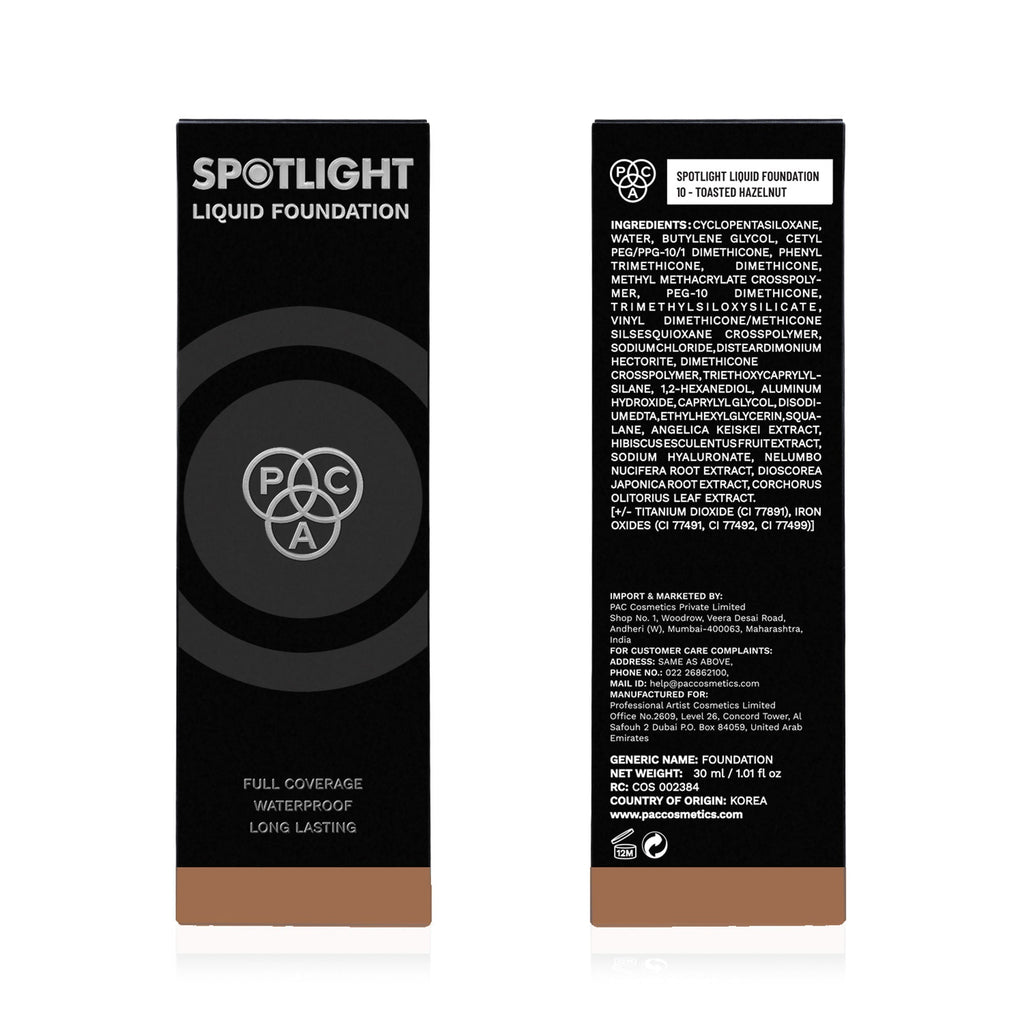 PAC Studio Spotlight Liquid Foundation - 10 Toasted Hazelnut