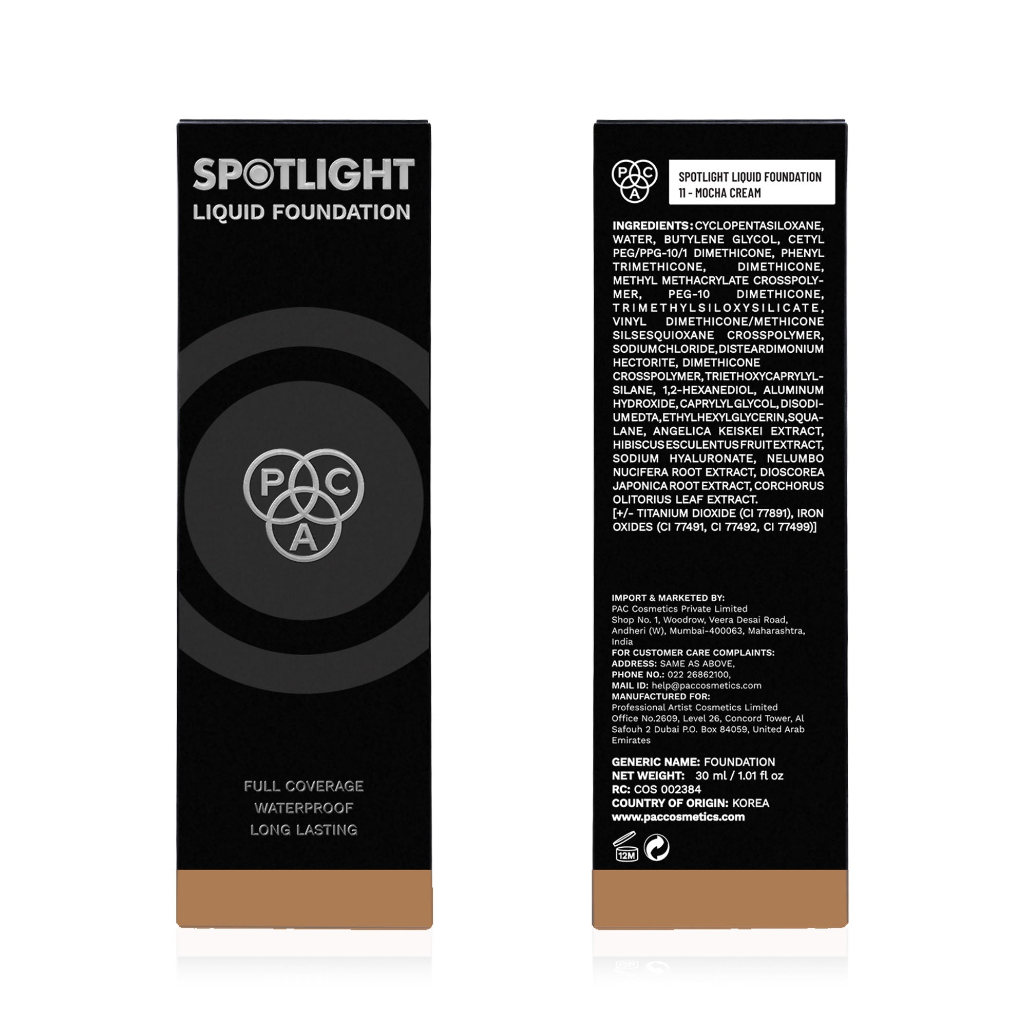 PAC Studio Spotlight Liquid Foundation - 11 Mocha Cream
