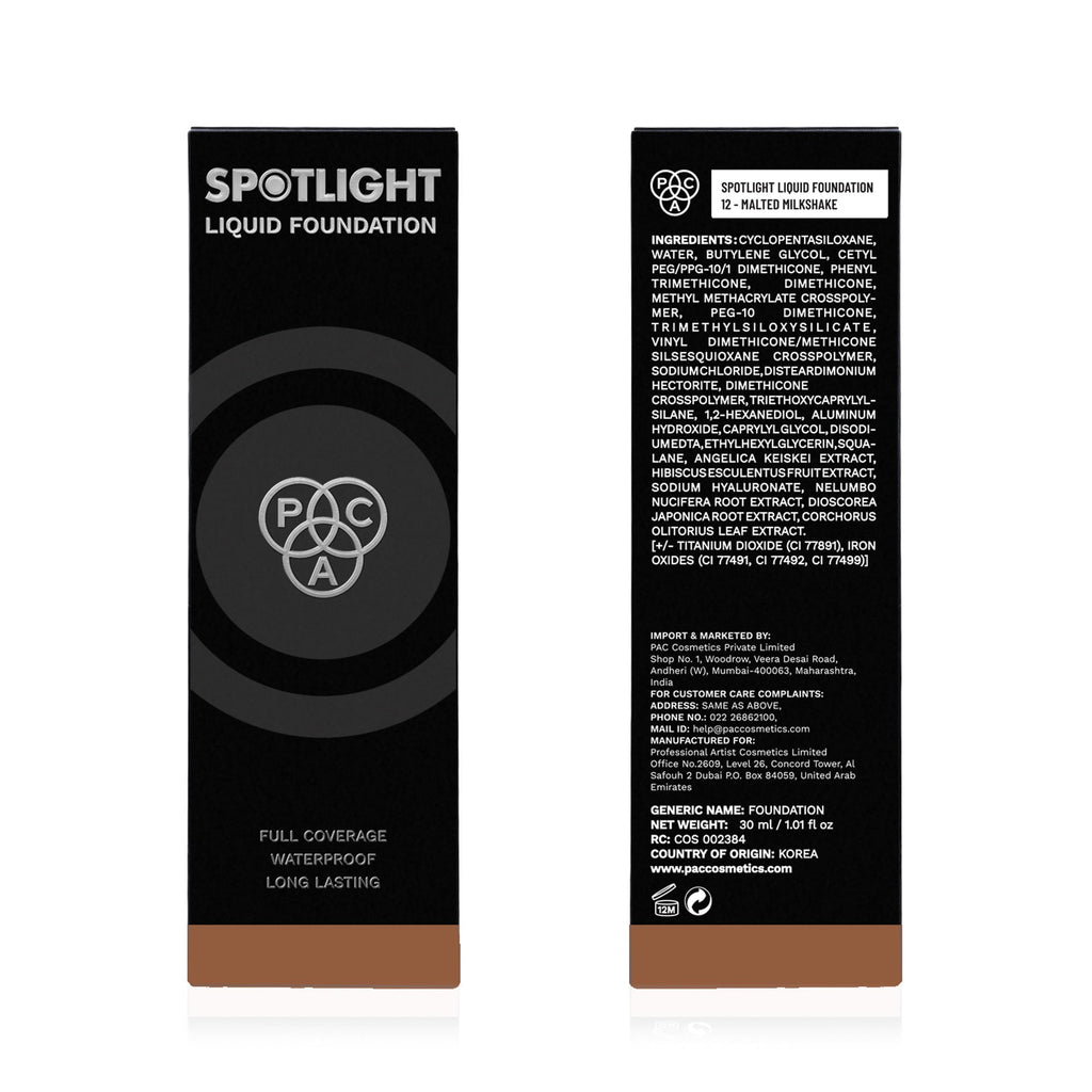 PAC Studio Spotlight Liquid Foundation - 12 Malted Milkshake