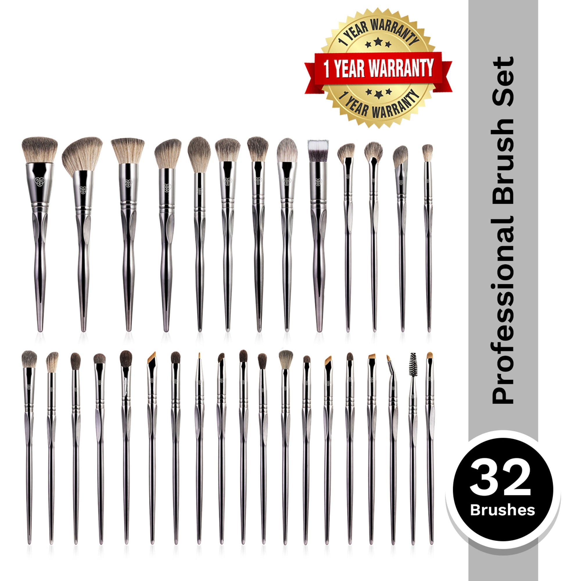 PAC Studio Pro-Xclusive Series - Ultra Luxe Ergonomic Handles, Feather Soft Bristles, Designed For Pro MUAs
