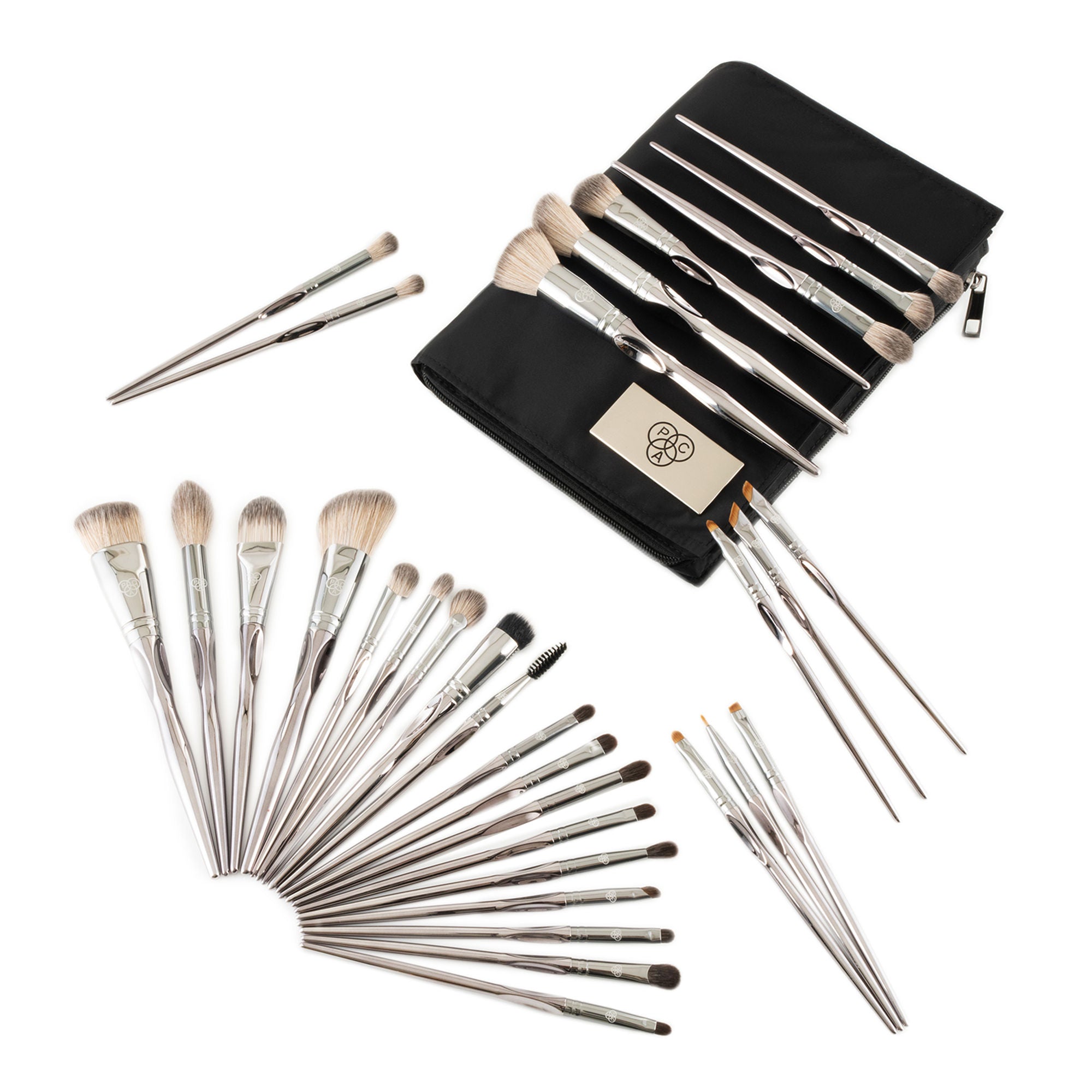 PAC Studio Pro-Xclusive Series - Ultra Luxe Ergonomic Handles, Feather Soft Bristles, Designed For Pro MUAs