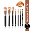 PAC Studio Beginner Basic Face & Eye Brush Kit - Sturdy Sleek Handles, Densely Packed Soft Bristles