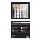 PAC Studio Beginner Basic Face & Eye Brush Kit - Sturdy Sleek Handles, Densely Packed Soft Bristles