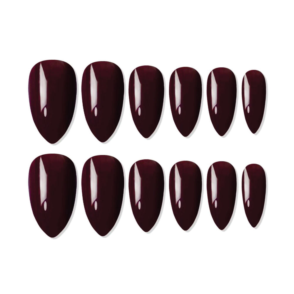 shills professional reusable press on nails almond spn609
