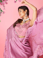 Myra Lilac Art Silk Designer Lehenga