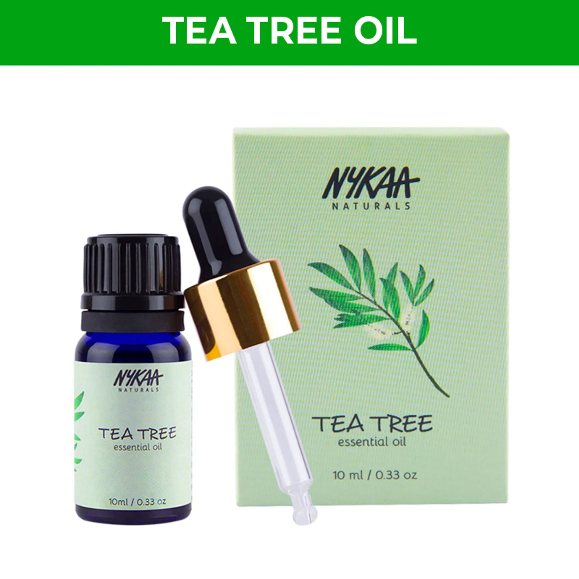 Nykaa Naturals Tea Tree Essential Oil For Acne & Hair Fall Control Solution - 100% Natural