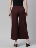 Souchii Brown Knitted Ethnic Palazzos - Distacart