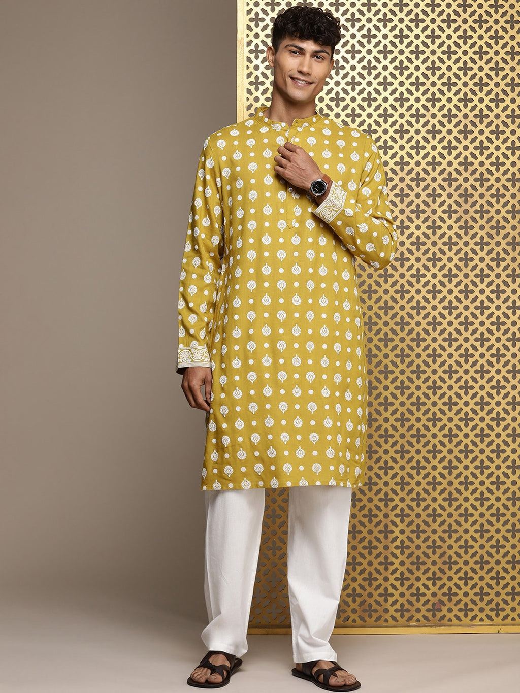House of Pataudi Jashn Ethnic Motifs Printed Kurta