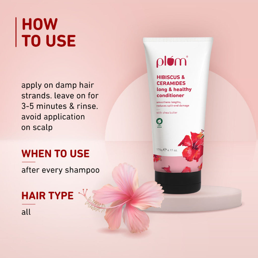 Plum Hibiscus & Ceramides Conditioner For Healthy- Long Hair