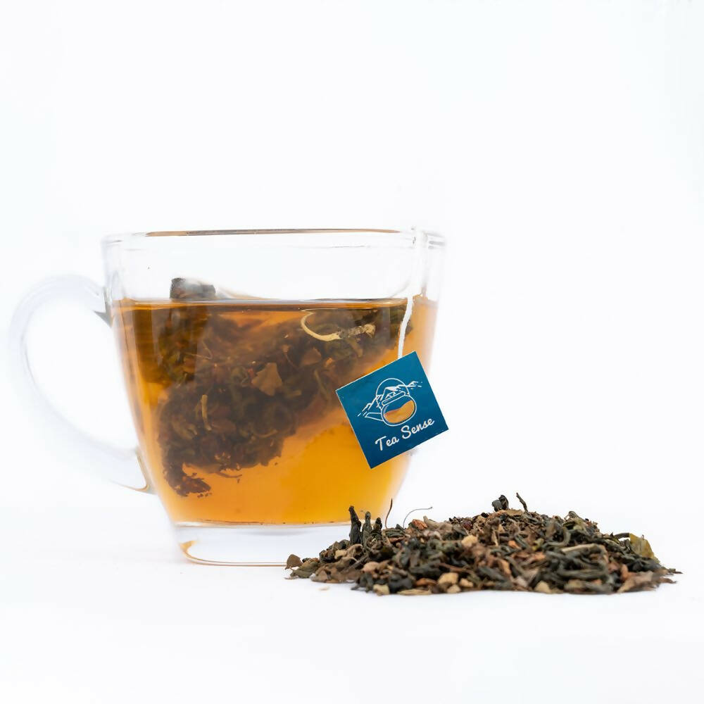 Tea Sense Tulsi Spiced Green Tea Bags Box - Distacart