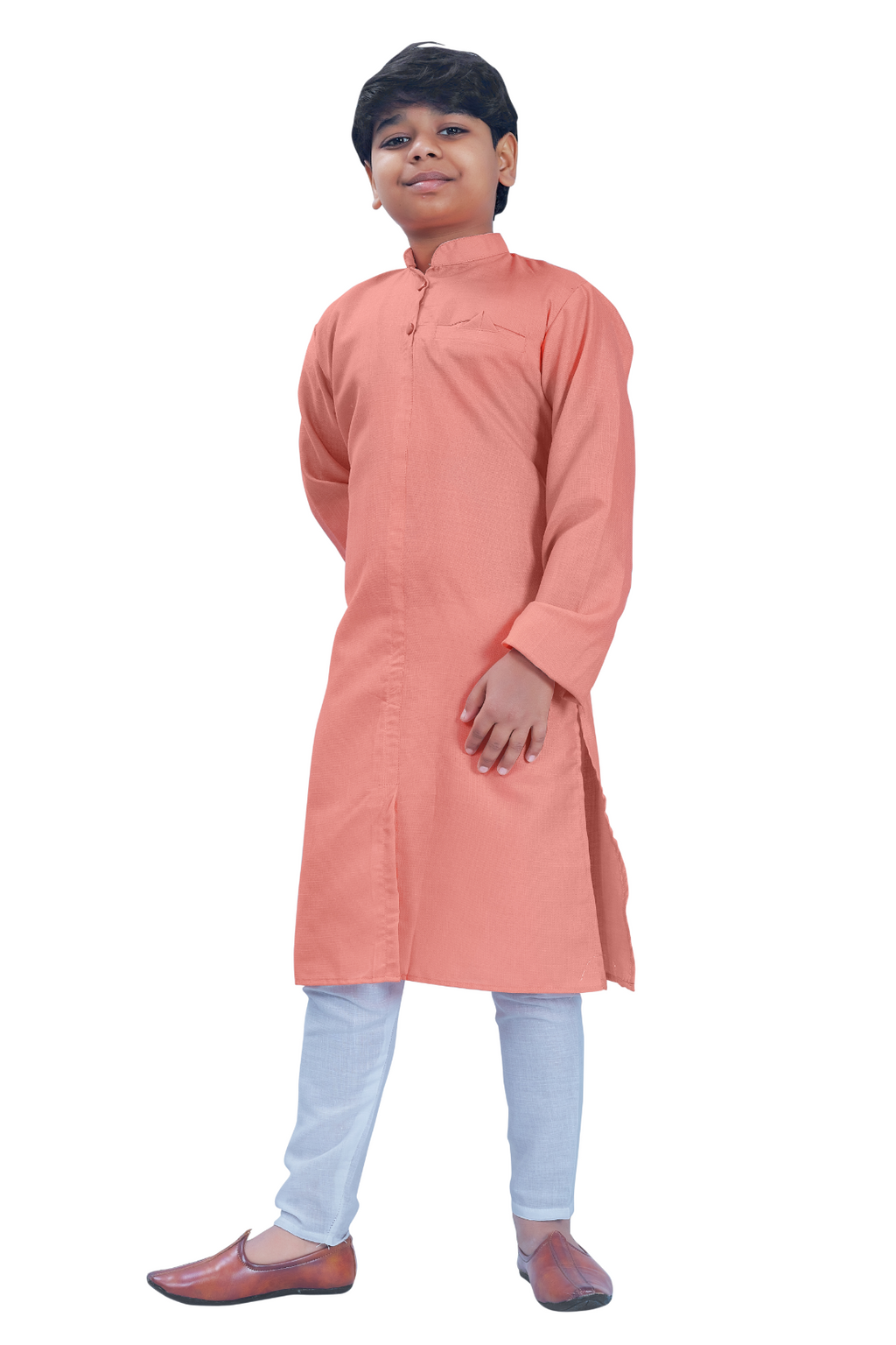 DEIANA'S Casual Designer Kurta Pyjama Set For Boys And kids (Peach)