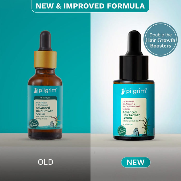 Pilgrim 3% Redensyl + 4% Anagain Advanced Hair Growth Serum with Korean Black Rice