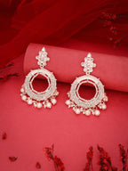 Tehzeeb Creations Gold Drop & Danglers Earring For Women & Girls Diamond, Pearl Brass Drops & Danglers - Distacart