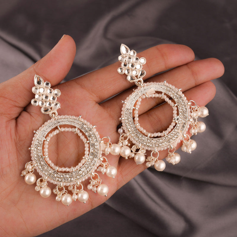 Tehzeeb Creations Gold Drop & Danglers Earring For Women & Girls Diamond, Pearl Brass Drops & Danglers - Distacart