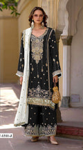 Anaita Black Heavy Chinon Suit With Embroidery Bits Work - Distacart